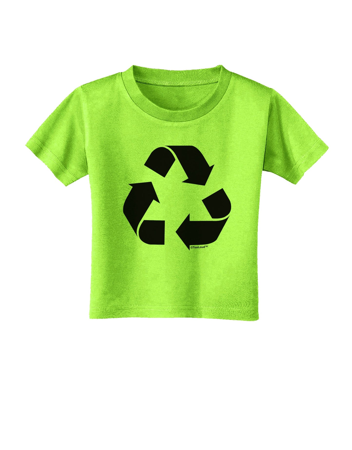 Recycle Black and White Toddler T-Shirt by TooLoud-Toddler T-Shirt-TooLoud-Lime-Green-2T-Davson Sales