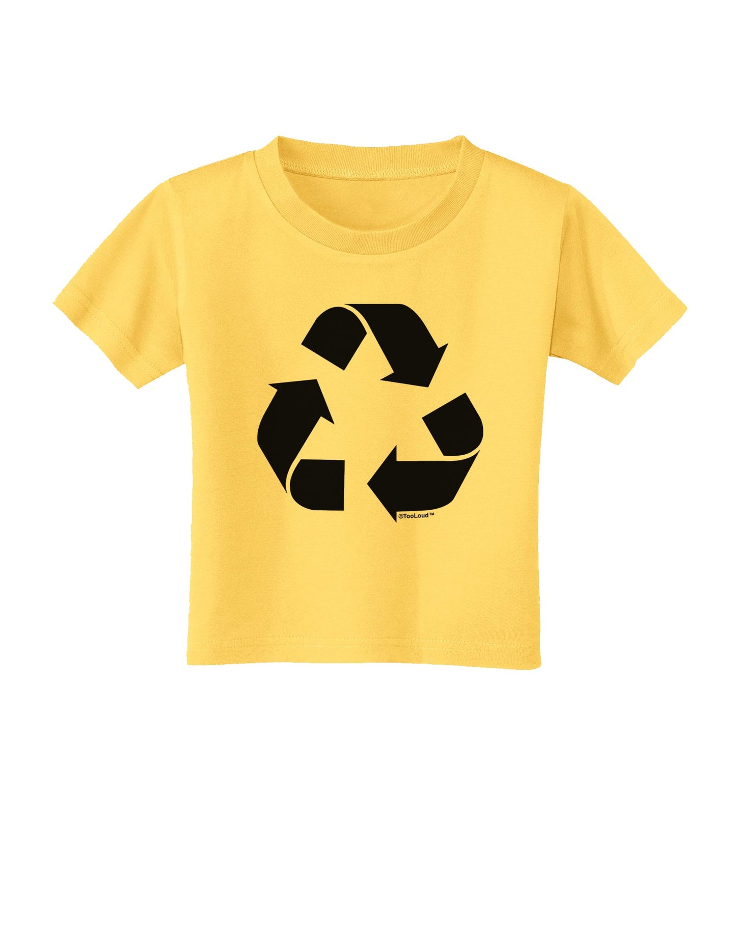 Recycle Black and White Toddler T-Shirt by TooLoud-Toddler T-Shirt-TooLoud-Yellow-2T-Davson Sales