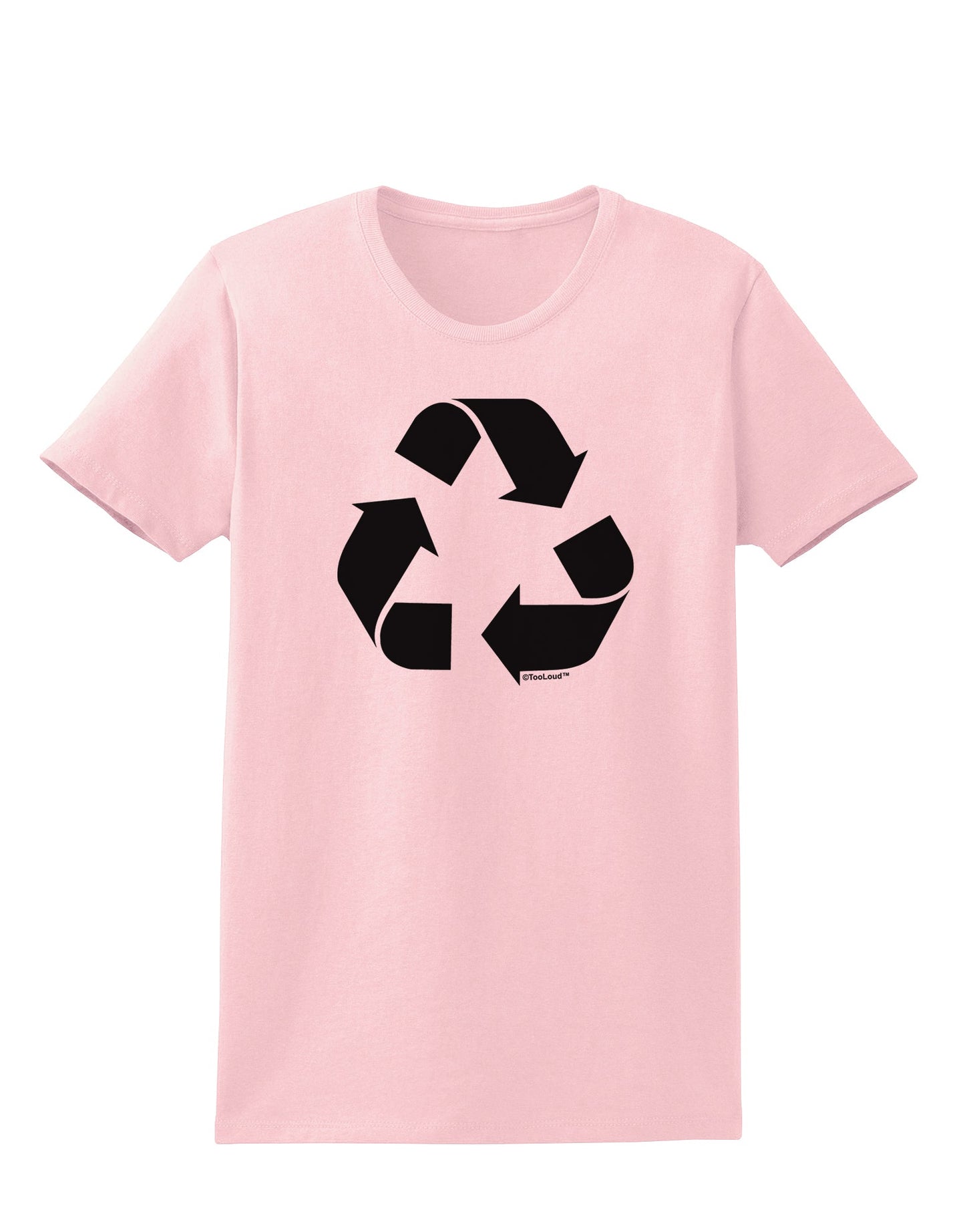 Recycle Black and White Womens T-Shirt by TooLoud-Womens T-Shirt-TooLoud-PalePink-X-Small-Davson Sales