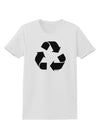 Recycle Black and White Womens T-Shirt by TooLoud-Womens T-Shirt-TooLoud-White-X-Small-Davson Sales