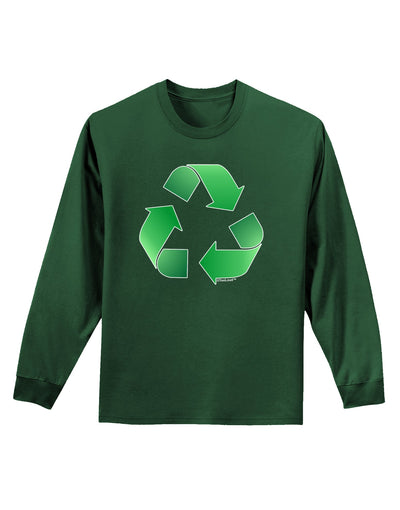 Recycle Green Adult Long Sleeve Dark T-Shirt by TooLoud-TooLoud-Dark-Green-Small-Davson Sales