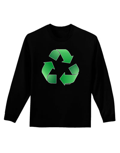 Recycle Green Adult Long Sleeve Dark T-Shirt by TooLoud-TooLoud-Black-Small-Davson Sales