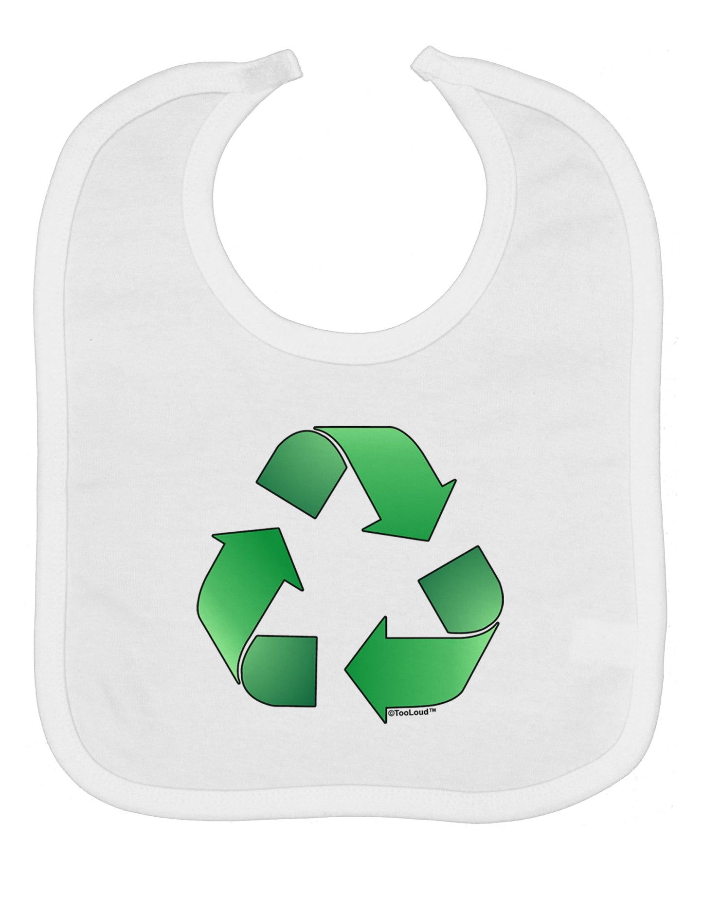 Recycle Green Baby Bib by TooLoud