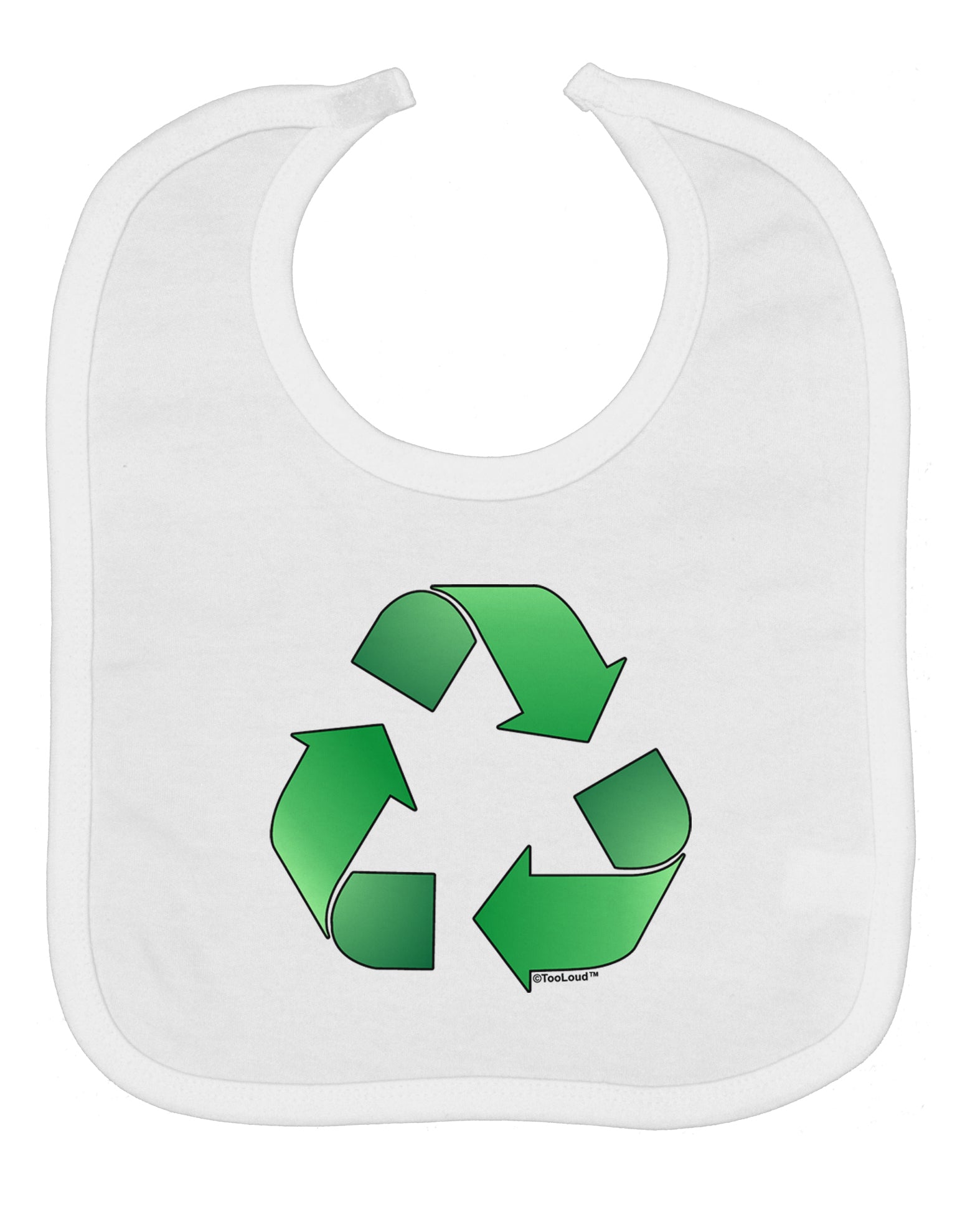 Recycle Green Baby Bib by TooLoud
