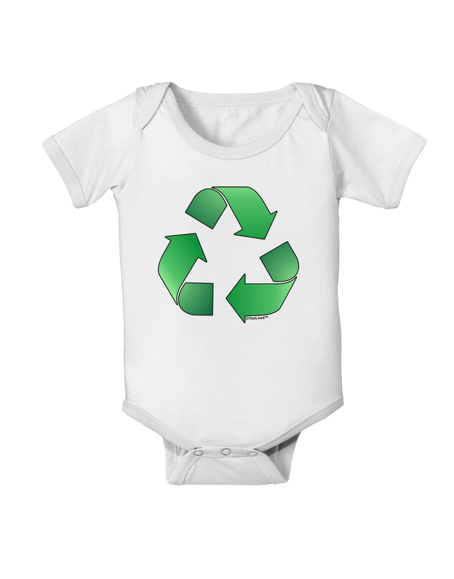 Recycle Green Baby Romper Bodysuit by TooLoud-Baby Romper-TooLoud-White-06-Months-Davson Sales