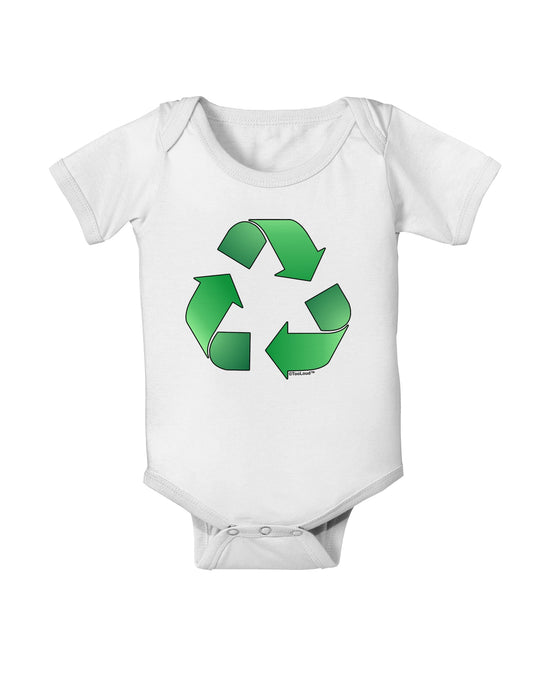 Recycle Green Baby Romper Bodysuit by TooLoud-Baby Romper-TooLoud-White-06-Months-Davson Sales