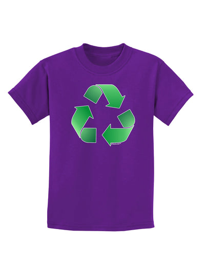 Recycle Green Childrens Dark T-Shirt by TooLoud-Childrens T-Shirt-TooLoud-Purple-X-Small-Davson Sales