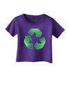 Recycle Green Infant T-Shirt Dark by TooLoud-Infant T-Shirt-TooLoud-Purple-06-Months-Davson Sales