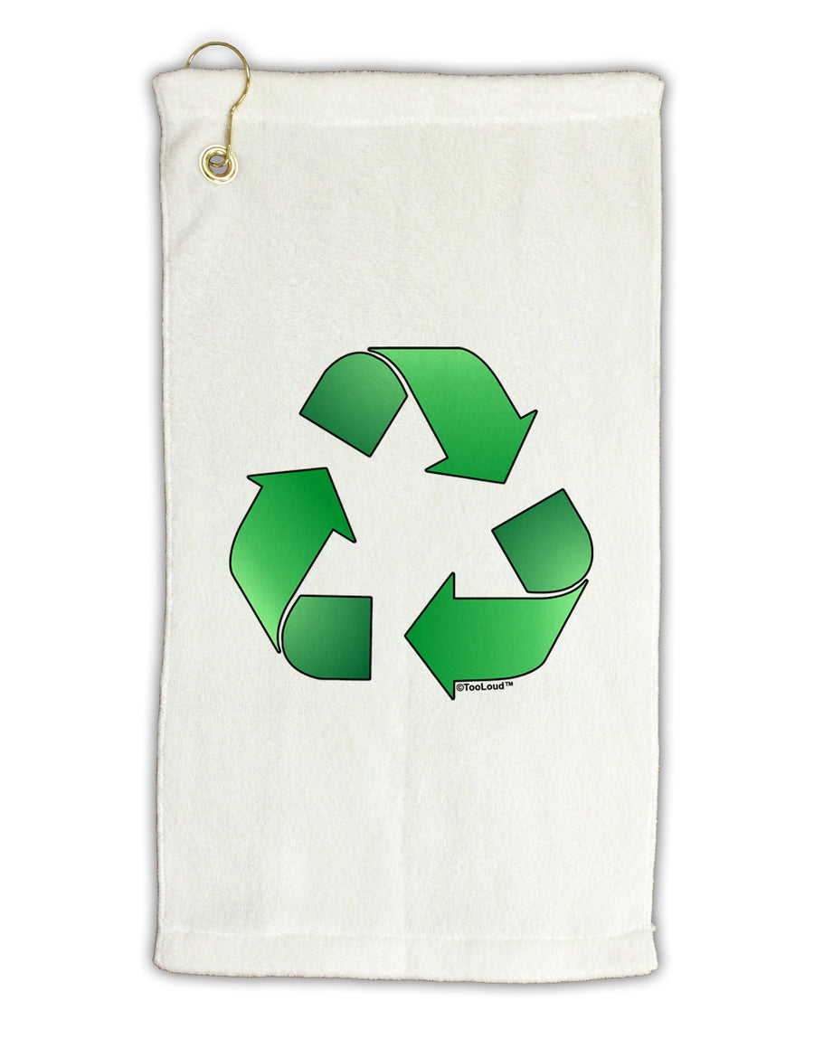 Recycle Green Micro Terry Gromet Golf Towel 16 x 25 inch by TooLoud-Golf Towel-TooLoud-White-Davson Sales