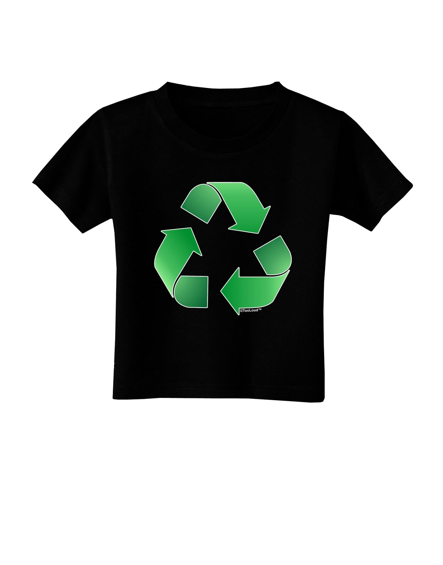 Recycle Green Toddler T-Shirt Dark by TooLoud-Toddler T-Shirt-TooLoud-Black-2T-Davson Sales
