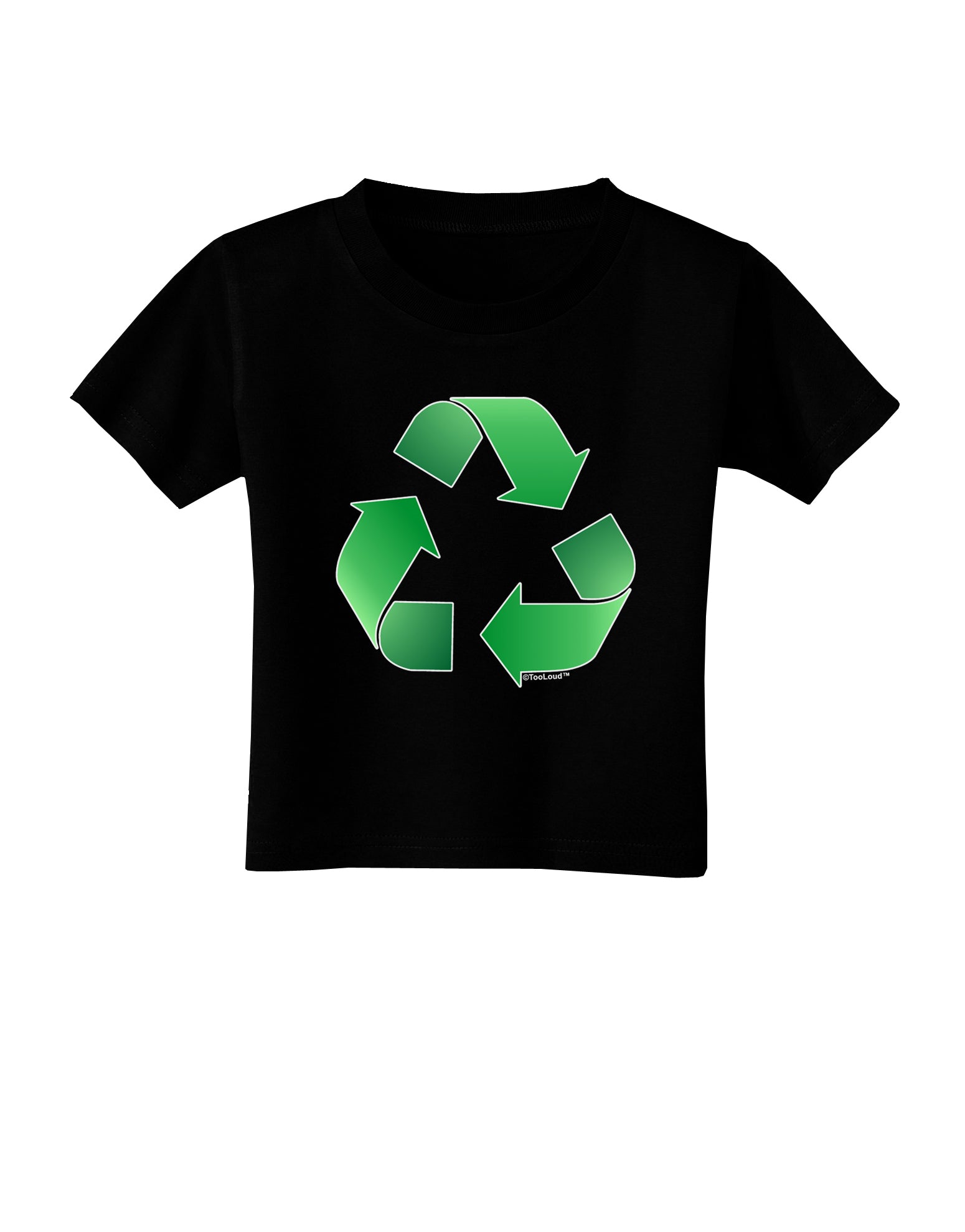 Recycle Green Toddler T-Shirt Dark by TooLoud-Toddler T-Shirt-TooLoud-Black-2T-Davson Sales