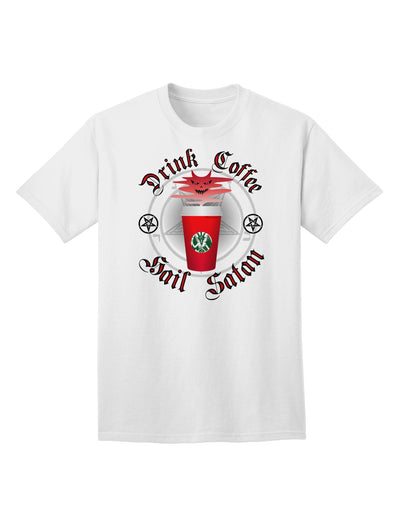 Red Cup Drink Coffee Hail Satan Adult T-Shirt-Mens T-Shirt-TooLoud-White-Small-Davson Sales