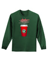 Red Cup Satan Coffee Adult Long Sleeve Dark T-Shirt-TooLoud-Dark-Green-Small-Davson Sales