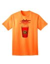 Red Cup Satan Coffee Adult T-Shirt-Mens T-Shirt-TooLoud-Neon-Orange-Small-Davson Sales