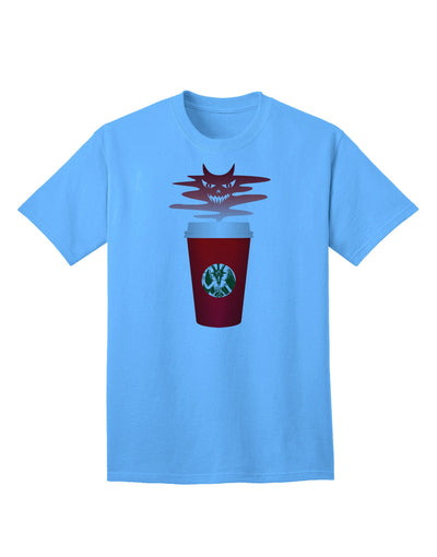 Red Cup Satan Coffee Adult T-Shirt-Mens T-Shirt-TooLoud-Aquatic-Blue-Small-Davson Sales