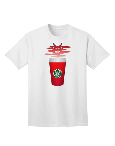 Red Cup Satan Coffee Adult T-Shirt-Mens T-Shirt-TooLoud-White-Small-Davson Sales