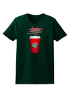 Red Cup Satan Coffee Womens Dark T-Shirt-TooLoud-Forest-Green-Small-Davson Sales