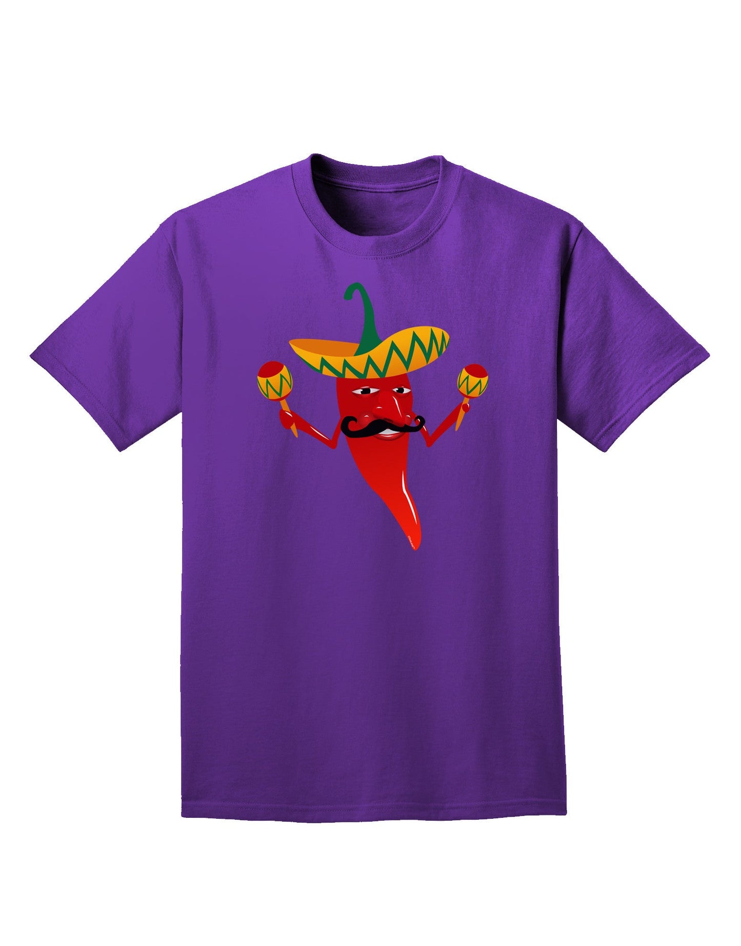 Red Hot Mexican Chili Pepper Adult Dark T-Shirt-Mens T-Shirt-TooLoud-Purple-Small-Davson Sales