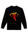 Red Hot Mexican Chili Pepper Adult Long Sleeve Dark T-Shirt-TooLoud-Black-Small-Davson Sales