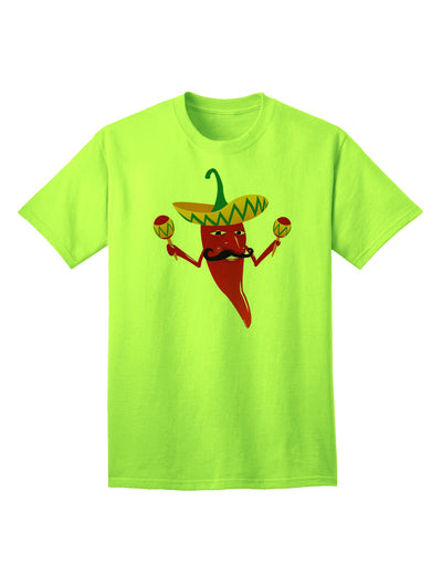 Red Hot Mexican Chili Pepper Adult T-Shirt: A Bold Statement Piece for the Fashion-Forward Adult-Mens T-shirts-TooLoud-Neon-Green-Small-Davson Sales