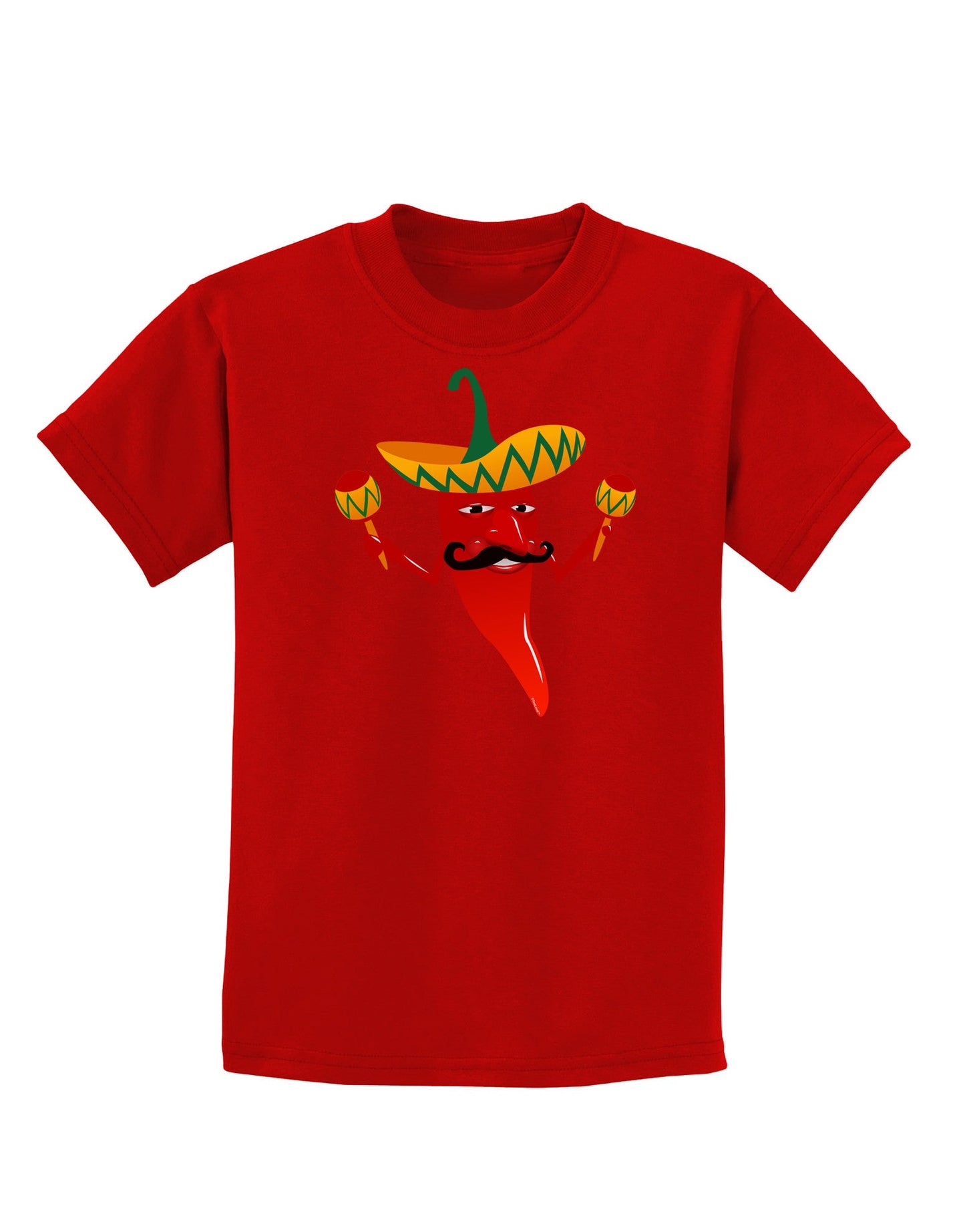 Red Hot Mexican Chili Pepper Childrens Dark T-Shirt-Childrens T-Shirt-TooLoud-Red-X-Small-Davson Sales