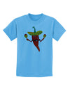 Red Hot Mexican Chili Pepper Childrens T-Shirt-Childrens T-Shirt-TooLoud-Aquatic-Blue-X-Small-Davson Sales