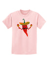 Red Hot Mexican Chili Pepper Childrens T-Shirt-Childrens T-Shirt-TooLoud-PalePink-X-Small-Davson Sales