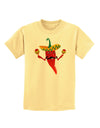 Red Hot Mexican Chili Pepper Childrens T-Shirt-Childrens T-Shirt-TooLoud-Daffodil-Yellow-X-Small-Davson Sales