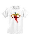 Red Hot Mexican Chili Pepper Childrens T-Shirt-Childrens T-Shirt-TooLoud-White-X-Small-Davson Sales