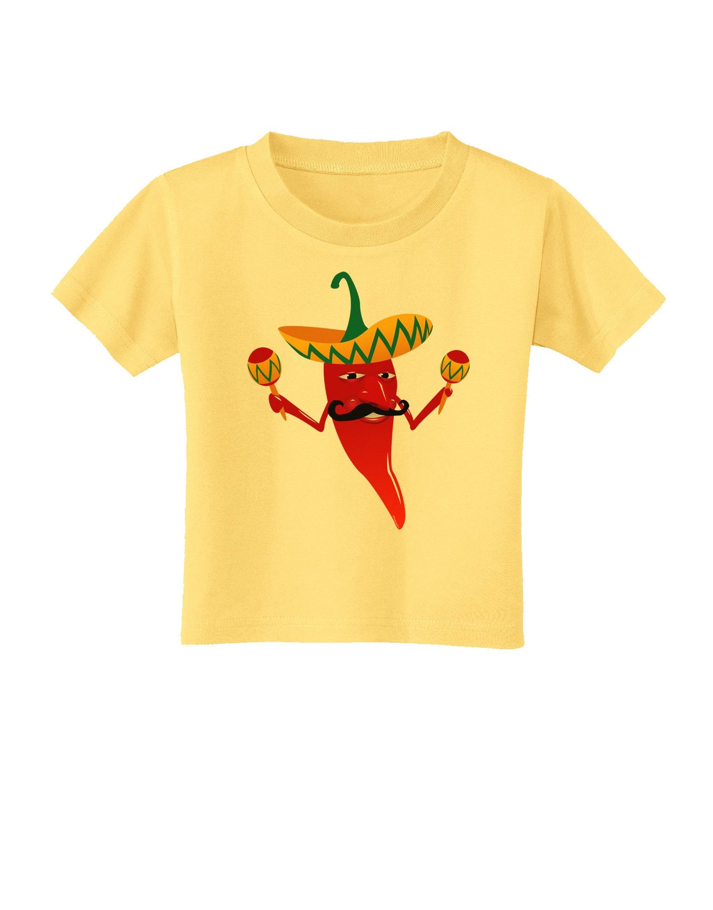 Red Hot Mexican Chili Pepper Toddler T-Shirt-Toddler T-Shirt-TooLoud-Daffodil-Yellow-2T-Davson Sales