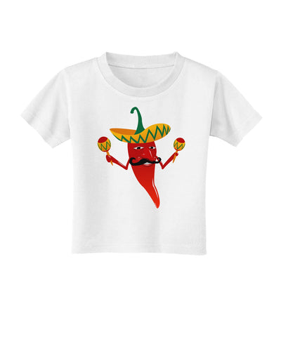 Red Hot Mexican Chili Pepper Toddler T-Shirt-Toddler T-Shirt-TooLoud-White-2T-Davson Sales