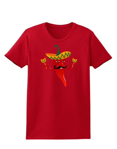 Red Hot Mexican Chili Pepper Womens Dark T-Shirt-TooLoud-Red-X-Small-Davson Sales