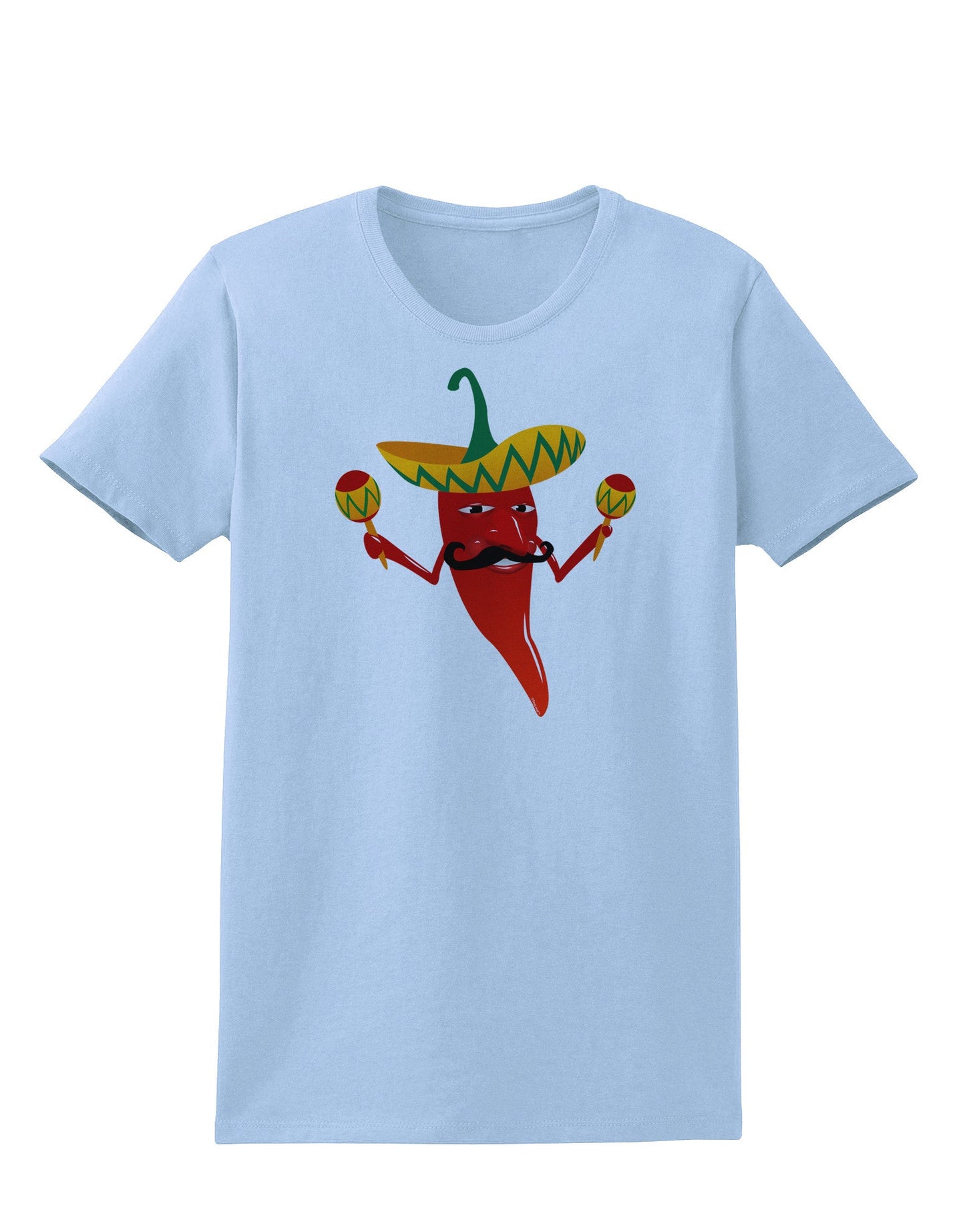 Red Hot Mexican Chili Pepper Womens T-Shirt-Womens T-Shirt-TooLoud-Light-Blue-X-Small-Davson Sales