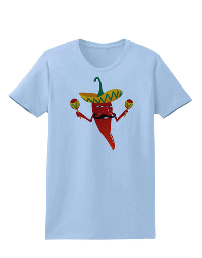 Red Hot Mexican Chili Pepper Womens T-Shirt-Womens T-Shirt-TooLoud-Light-Blue-X-Small-Davson Sales