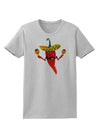 Red Hot Mexican Chili Pepper Womens T-Shirt-Womens T-Shirt-TooLoud-AshGray-X-Small-Davson Sales