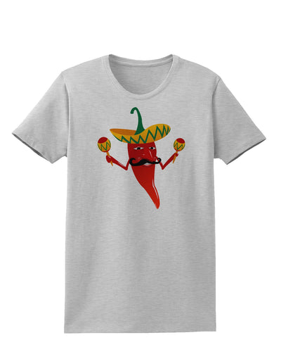 Red Hot Mexican Chili Pepper Womens T-Shirt-Womens T-Shirt-TooLoud-AshGray-X-Small-Davson Sales