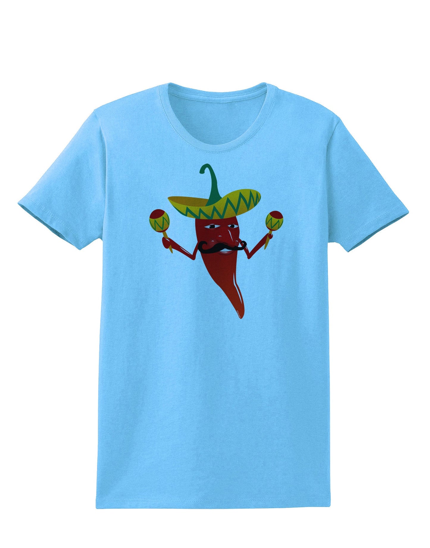 Red Hot Mexican Chili Pepper Womens T-Shirt-Womens T-Shirt-TooLoud-Aquatic-Blue-X-Small-Davson Sales
