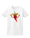 Red Hot Mexican Chili Pepper Womens T-Shirt-Womens T-Shirt-TooLoud-White-X-Small-Davson Sales