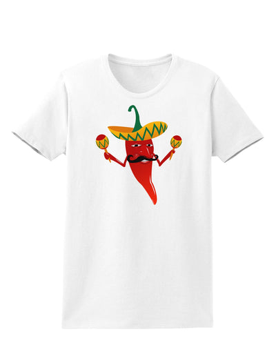 Red Hot Mexican Chili Pepper Womens T-Shirt-Womens T-Shirt-TooLoud-White-X-Small-Davson Sales