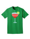 Red Margarita with Lime - Cinco de Mayo Adult Dark T-Shirt by TooLoud-Mens T-Shirt-TooLoud-Kelly-Green-Small-Davson Sales