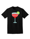 Red Margarita with Lime - Cinco de Mayo Adult Dark T-Shirt by TooLoud-Mens T-Shirt-TooLoud-Black-Small-Davson Sales