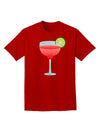 Red Margarita with Lime - Cinco de Mayo Adult Dark T-Shirt by TooLoud-Mens T-Shirt-TooLoud-Red-Small-Davson Sales