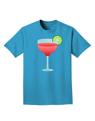 Red Margarita with Lime - Cinco de Mayo Adult Dark T-Shirt by TooLoud-Mens T-Shirt-TooLoud-Turquoise-Small-Davson Sales