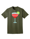 Red Margarita with Lime - Cinco de Mayo Adult Dark T-Shirt by TooLoud-Mens T-Shirt-TooLoud-Military-Green-Small-Davson Sales