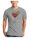 Red Margarita with Lime - Cinco de Mayo Adult V-Neck T-shirt by TooLoud-Mens V-Neck T-Shirt-TooLoud-HeatherGray-Small-Davson Sales