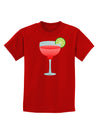 Red Margarita with Lime - Cinco de Mayo Childrens Dark T-Shirt by TooLoud-Childrens T-Shirt-TooLoud-Red-X-Small-Davson Sales