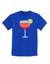 Red Margarita with Lime - Cinco de Mayo Childrens Dark T-Shirt by TooLoud-Childrens T-Shirt-TooLoud-Royal-Blue-X-Small-Davson Sales