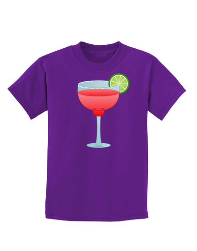 Red Margarita with Lime - Cinco de Mayo Childrens Dark T-Shirt by TooLoud-Childrens T-Shirt-TooLoud-Purple-X-Small-Davson Sales