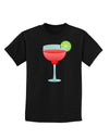 Red Margarita with Lime - Cinco de Mayo Childrens Dark T-Shirt by TooLoud-Childrens T-Shirt-TooLoud-Black-X-Small-Davson Sales