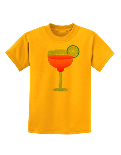 Red Margarita with Lime - Cinco de Mayo Childrens T-Shirt by TooLoud-Childrens T-Shirt-TooLoud-Gold-X-Small-Davson Sales